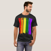 Berlijn Duitsland Rainbow Skyline LGBT Gay Pride T-shirt (Voorkant volledig)