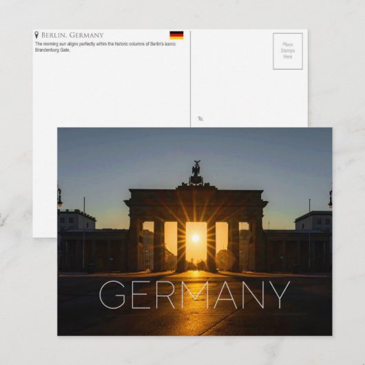 Berlijn, Duitsland Reisansichtkaart Briefkaart (Voorkant / Achterkant)
