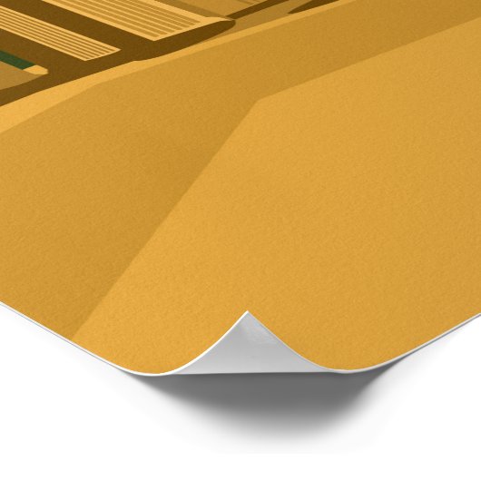 Berlijn Duitsland reisillustratie Poster (Hoek)