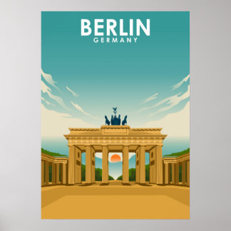 Berlijn Duitsland reisillustratie Poster