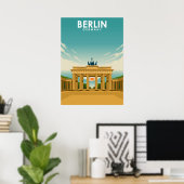 Berlijn Duitsland reisillustratie Poster (Thuiskantoor)