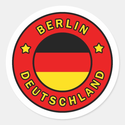 Berlijn Duitsland Ronde Sticker (Voorkant)