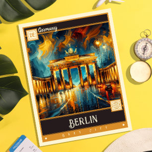 Berlijn, Duitsland schilderij Briefkaart