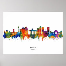 Berlijn Duitsland Silhouet Poster