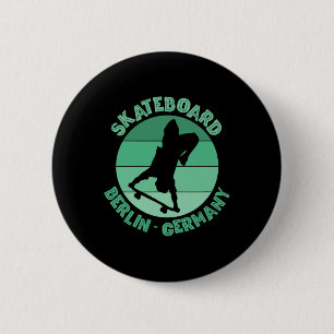 Berlijn Duitsland Skateboarder Urn Skateboarden 1 Ronde Button 5,7 Cm