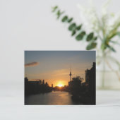 Berlijn Duitsland Skyline Night Briefkaart Fernseh (Staand voorkant)