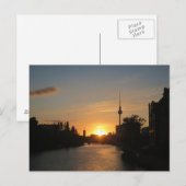Berlijn Duitsland Skyline Night Briefkaart Fernseh (Voorkant / Achterkant)