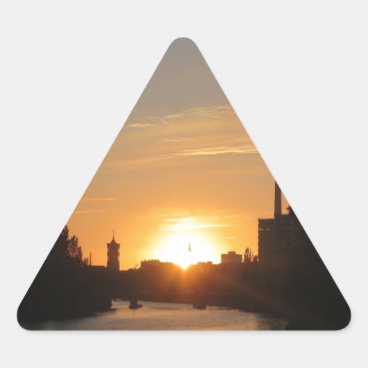 Berlijn Duitsland Skyline Night Briefkaart Fernseh Sticker (Voorkant)