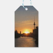 Berlijn Duitsland Skyline Night Fernsehturm Cadeaulabel (Achterkant)