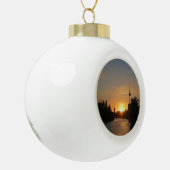 Berlijn Duitsland Skyline Night Fernsehturm Keramische Bal Ornament (Links)
