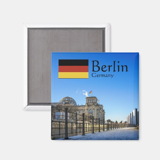 Berlijn Duitsland Souvenir  Magneet (Voorkant / Achterkant)
