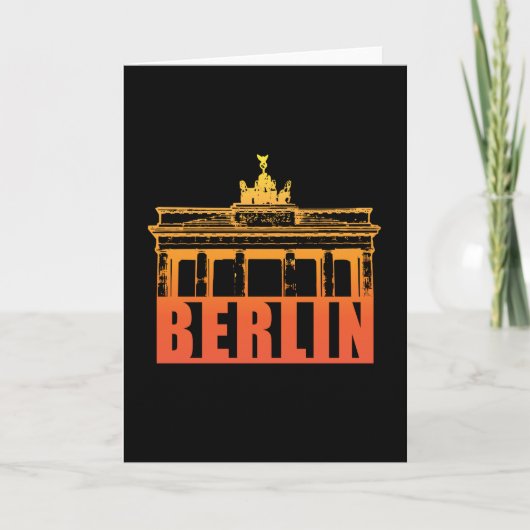 Berlijn Duitsland Stad Stadsgezicht Silhouet Grapp Kaart (Voorkant)