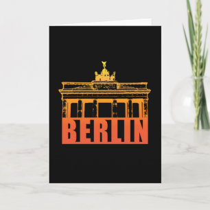 Berlijn Duitsland Stad Stadsgezicht Silhouet Grapp Kaart