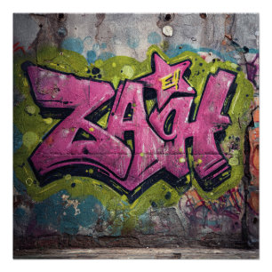 Berlijn Duitsland Straat Graffiti Vintage Poster