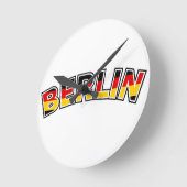 Berlijn, Duitsland, tekst met Duitse vlag Ronde Klok (Hoek)
