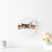 Berlijn, Duitsland, tekst met Duitse vlag Ronde Klok (Huis)