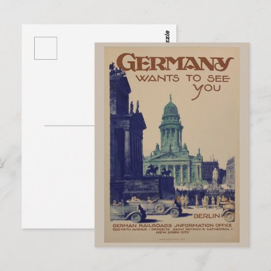  Berlijn Duitsland Toerisme Reizen Briefkaart (Voorkant / Achterkant)