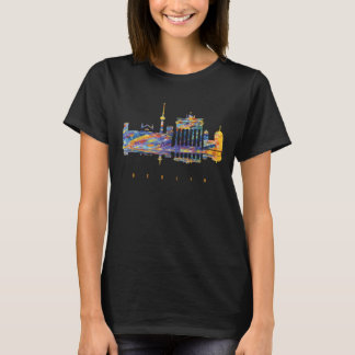 Berlijn Duitsland Tv Toren Neon Reizen T-shirt