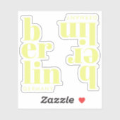 Berlijn Duitsland typografie Sticker (Vel)