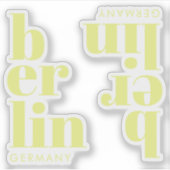 Berlijn Duitsland typografie Sticker (Voorkant)