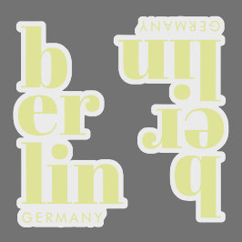 Berlijn Duitsland typografie Sticker