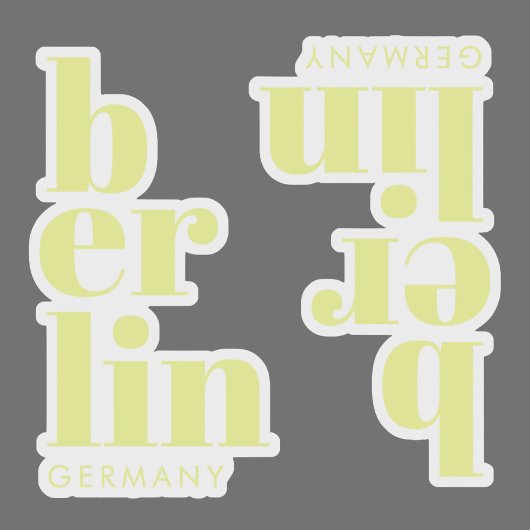 Berlijn Duitsland typografie Sticker