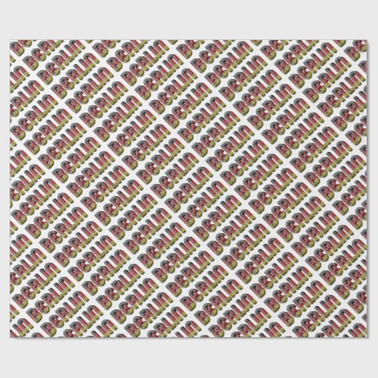 Berlijn Duitsland — Typografie van de Duitse vlag Cadeaupapier (Vlak)