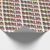 Berlijn Duitsland — Typografie van de Duitse vlag Cadeaupapier (Hoek)