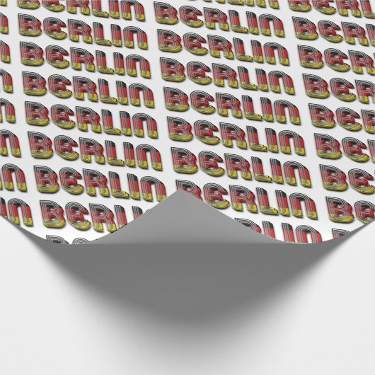 Berlijn Duitsland — Typografie van de Duitse vlag Cadeaupapier (Hoek)