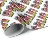 Berlijn Duitsland — Typografie van de Duitse vlag Cadeaupapier (Rol Hoek)