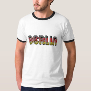Berlijn Duitsland — Typografie van de Duitse vlag T-shirt