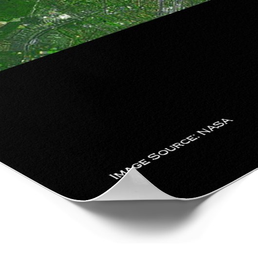 Berlijn Duitsland vanuit de ruimtevaart Poster (Hoek)