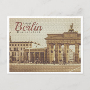 BERLIJN DUITSLAND VINTAGE - BRANDENBURG GATE BRIEFKAART