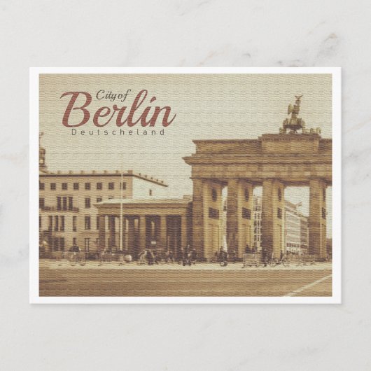 BERLIJN DUITSLAND VINTAGE - BRANDENBURG GATE BRIEFKAART (Voorkant)