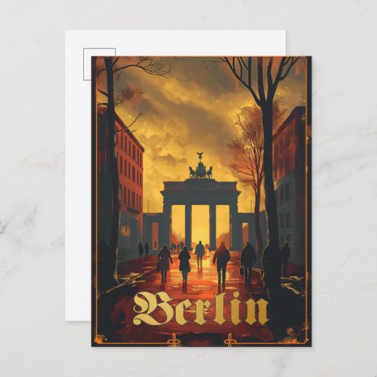 Berlijn, Duitsland Vintage Travel Briefkaart (Voorkant / Achterkant)