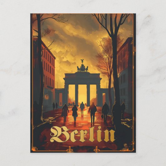 Berlijn, Duitsland Vintage Travel Briefkaart (Voorkant)