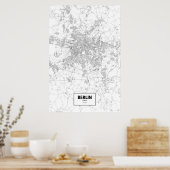 Berlijn, Duitsland (zwart op wit) Poster (Keuken)