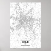 Berlijn, Duitsland (zwart op wit) Poster (Voorkant)