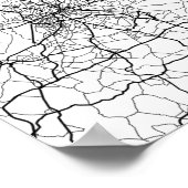 Berlijn, Duitsland Zwarte lijn Poster (Hoek)