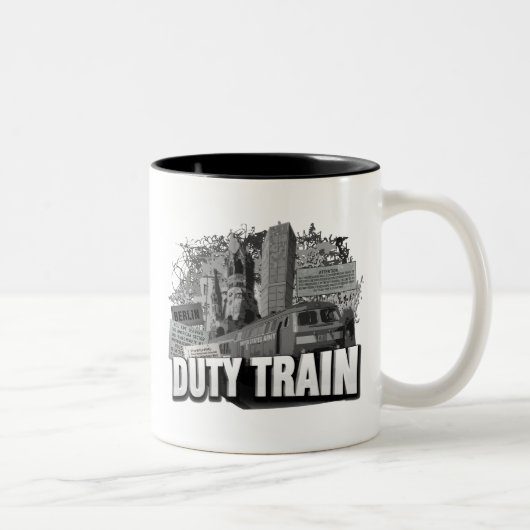 Berlijn Duty Train Tweekleurige Koffiemok (Rechts)