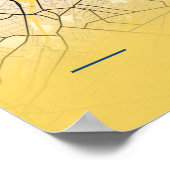 Berlijn - Germary Yellow City Map Poster (Hoek)