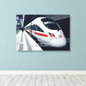 Berlijn HBF Europaplat Modern Train - Naam toevoeg Canvas Afdruk (Insitu (Houten vloer))