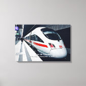 Berlijn HBF Europaplat Modern Train - Naam toevoeg Canvas Afdruk (Voorkant)