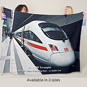 Berlijn HBF Europaplat Modern Train - Naam toevoeg Fleece Deken