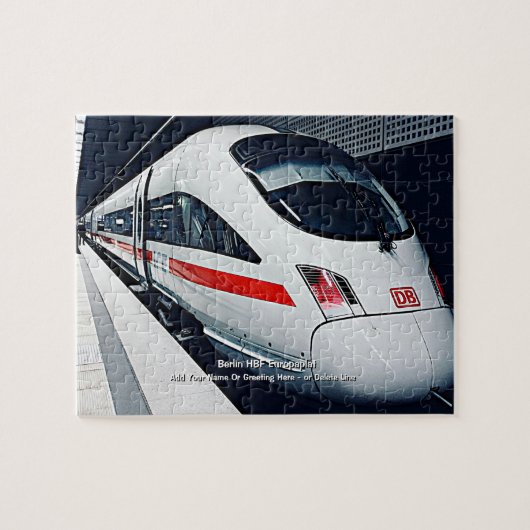 Berlijn HBF Europaplat Modern Train - Naam toevoeg Legpuzzel (Horizontaal)