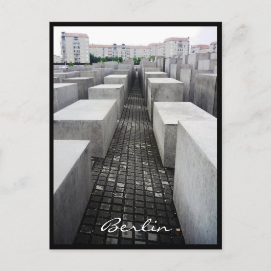 Berlijn holocaustmonument grens briefkaart (Voorkant)
