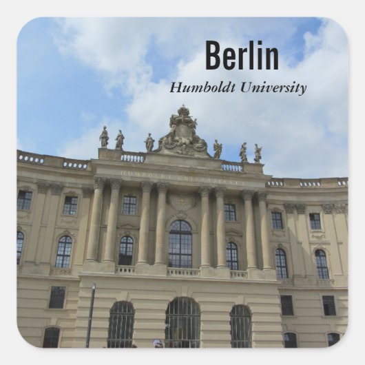 Berlijn Humboldt Universiteit Vierkante Sticker (Voorkant)