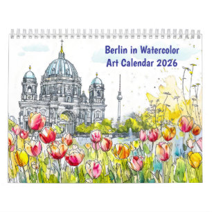 Berlijn in waterverf - Kunstkalender 2026 Kalender