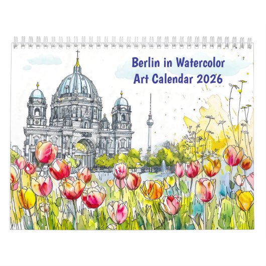 Berlijn in waterverf - Kunstkalender 2026 Kalender (Hoes)