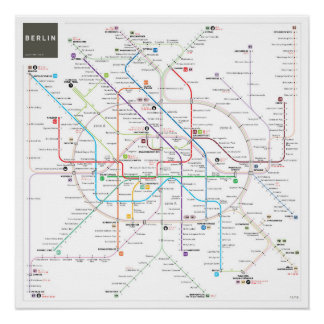 Berlijn INAT-kaart Perfect Poster